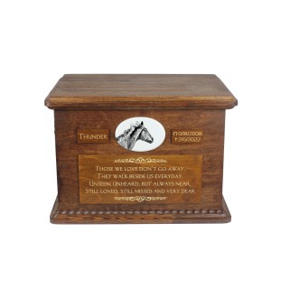 Pur-sang - urne pour les cendres d'un cheval, urne personnalisée avec une photo, grande boîte pour les cendres de cheval de la marque Art-Dog