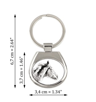 Pur-sang - porte-clés avec un cheval, porte-clés imprimé, breloque personnalisée de la marque Art-Dog