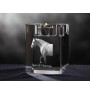 Spanish Norman - Candle holder with picture of a horse, crystal tealight holder, personalised gift by Art-Dog brand