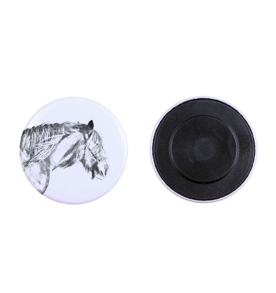 Shire Horse - magnet with a horse, a unique imprint of the Art-Dog horse brand