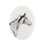 Thoroughbred - commemorative plaque with a photo of a horse, tombstone plaque with a print, personalized oval plaque by Art-Dog brand