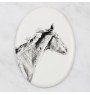 Thoroughbred - commemorative plaque with a photo of a horse, tombstone plaque with a print, personalized oval plaque by Art-Dog brand