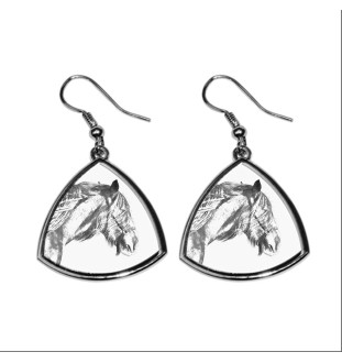 Cheval Shire - boucles d'oreilles avec un cheval, boucles d'oreilles pendantes avec une image, bijoux personnalisés avec l'impression de la marque Art-Dog