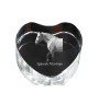 Normand espagnol - une photo de cheval dans un cristal, un cœur en cristal, un cadre exceptionnel avec une photo de la marque Art-Dog