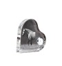 Spanish Norman - crystal clock with a picture of a horse, heart-shaped shelf clock, personalized standing clock by Art-Dog brand