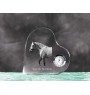 Normand espagnol - horloge en cristal avec une photo de cheval, horloge de table en forme de cœur, horloge debout personnalisée de la marque Art-Dog