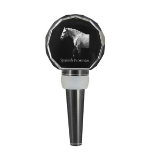 Normand espagnol - Bouchon de bouteille en cristal avec cheval, bouchon de vin unique avec photo, cadeau personnalisé pour sommelier par la marque Art-Dog