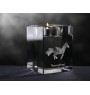 Pur-sang - Bougeoir avec image d'un cheval, porte bougie en cristal, cadeau personnalisé par la marque Art-Dog
