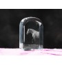 Spanish Norman - crystal cube with a photo, photo of a horse in crystal, cubic paperweight from Art-Dog brand