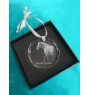 Normand espagnol - boule de Noël en cristal avec une photo, photo de cheval dans le cristal, décoration personnalisée pour sapin de Noël de la marque Art-Dog