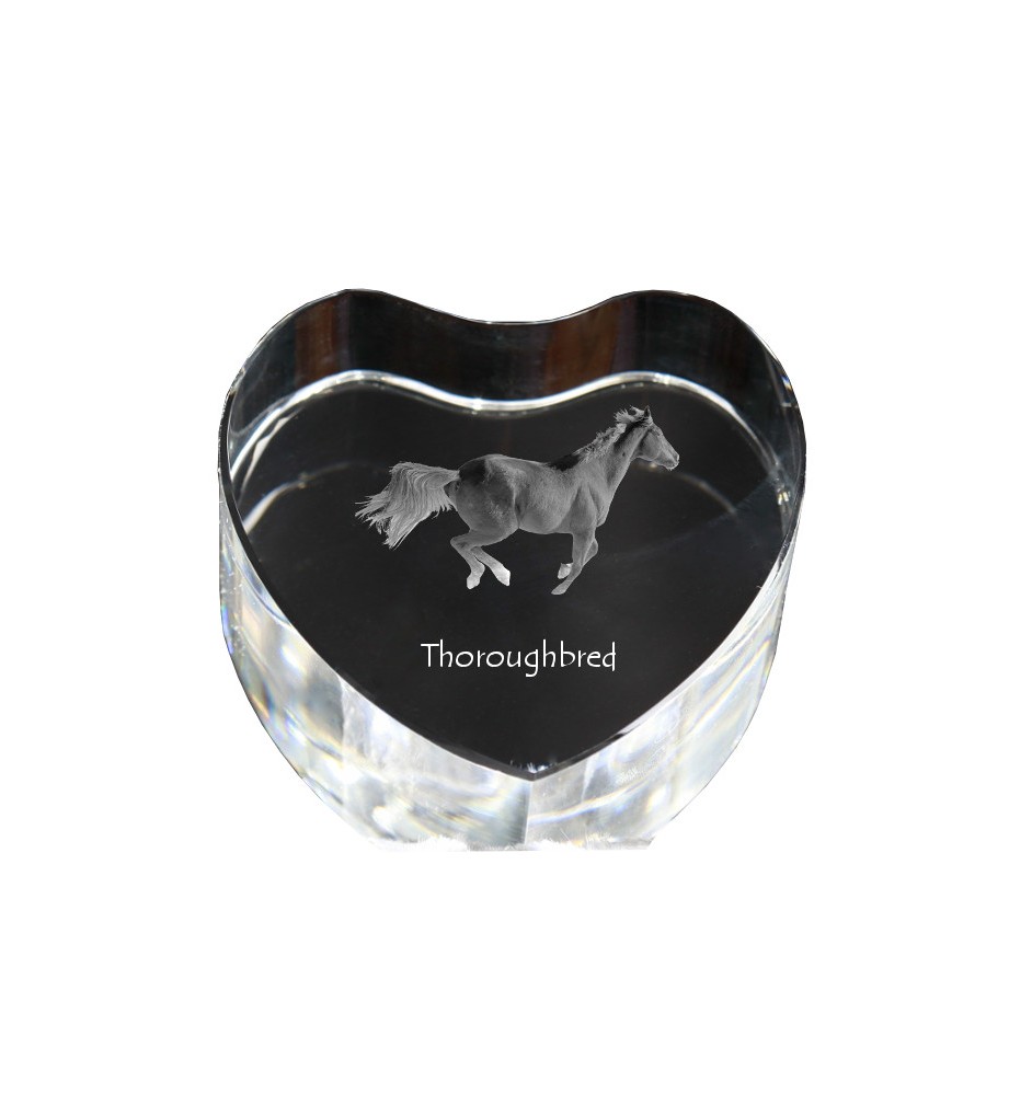 Koń pełnej krwi angielskiej serce kryształowe z koniem Art-Dog