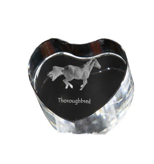 Koń pełnej krwi angielskiej serce kryształowe z koniem Art-Dog