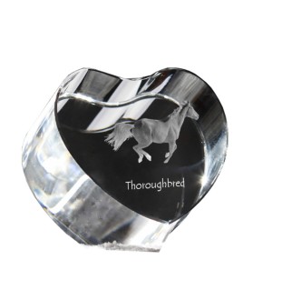 Thoroughbred - a photo of a horse in crystal, a crystal heart, a unique frame with a photo from the Art-Dog brand