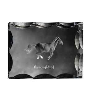 Vollblut - crystal with a picture of a horse, glass statuette with a picture, unique frame with a picture from Art-Dog brand