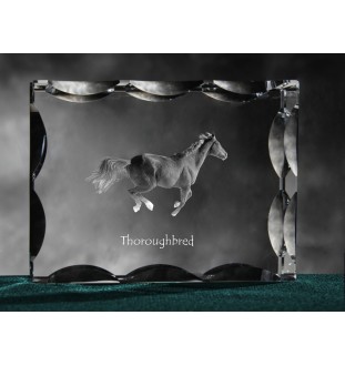 Thoroughbred - kryształ ze zdjęciem konia, szklana statuetka ze zdjęciem, wyjątkowa ramka ze zdjęciem marki Art-Dog