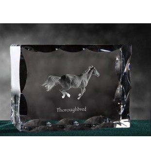 Vollblut - crystal with a picture of a horse, glass statuette with a picture, unique frame with a picture from Art-Dog brand