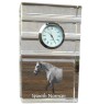 Normand espagnol - horloge en verre avec photo, photo de cheval dans un cristal, horloge de bureau personnalisée de la marque Art-Dog
