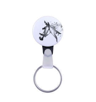 Spanischer Normanne - ein einzigartiger Schlüsselanhänger mit einem Pferdebild, handgefertigtes Produkt, leicht und handlich, Anhänger der Marke Art-Dog