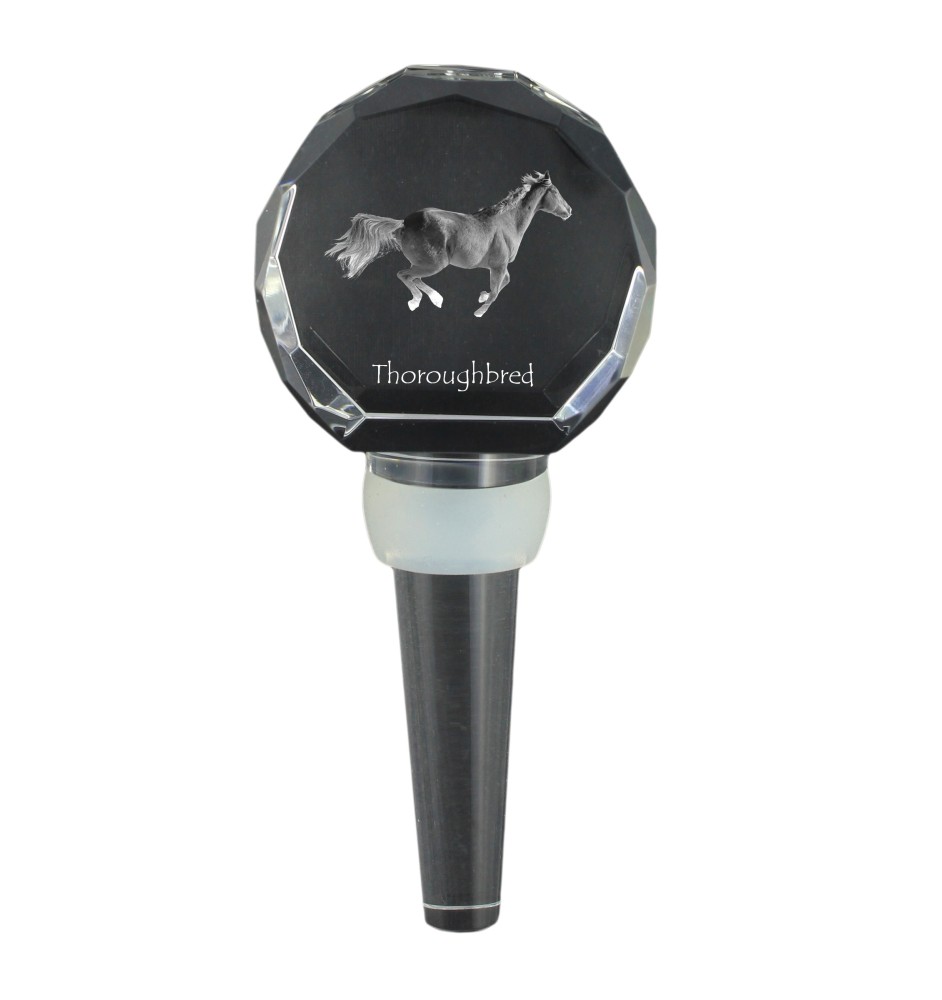 Pur-sang - Bouchon de bouteille en cristal avec cheval, bouchon de vin unique avec photo, cadeau personnalisé pour sommelier par la marque Art-Dog