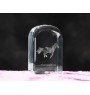 Thoroughbred - crystal cube with a photo, photo of a horse in crystal, cubic paperweight from Art-Dog brand