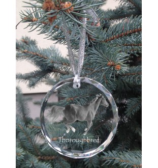 Vollblut - Kristallkugel mit einem Foto, Pferdefoto im Kristall, personalisierter Weihnachtsbaumanhänger von der Marke Art-Dog