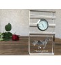 Pur-sang - horloge en verre avec photo, photo de cheval dans un cristal, horloge de bureau personnalisée de la marque Art-Dog