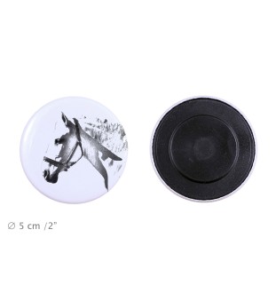 Spanischer Normanne - Magnet mit Pferd, ein einzigartiges Abdruck des Pferdes der Marke Art-Dog