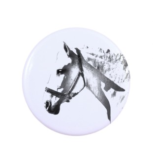 Spanischer Normanne - Magnet mit Pferd, ein einzigartiges Abdruck des Pferdes der Marke Art-Dog