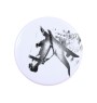 Spanischer Normanne - Magnet mit Pferd, ein einzigartiges Abdruck des Pferdes der Marke Art-Dog