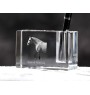 Spanish Norman - Pen stand, crystal organiser with picture of a horse, unique desk decoration by Art-Dog brand