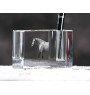 Spanish Norman - Pen stand, crystal organiser with picture of a horse, unique desk decoration by Art-Dog brand