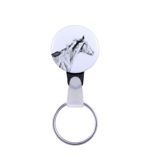 Pur-sang - porte-clés unique avec une photo de cheval, produit fait à la main, accroche légère et pratique de la marque Art-Dog