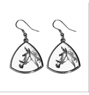 Spanish Norman - earrings with a horse, hanging earrings with a picture, personalized jewelry with Art-Dog brand print