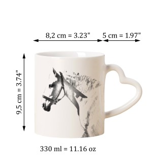 Spanish Norman - cup with a dog, adorable cup with a heart-shaped handle, universal gift from the Art-Dog brand