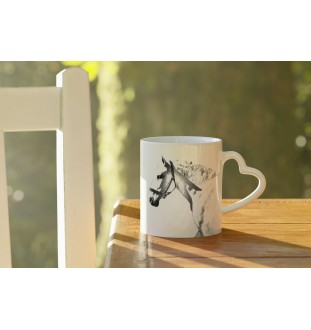 Normand espagnol - tasse avec chien, une tasse adorable avec une anse en forme de cœur, un cadeau universel de la marque Art-Dog