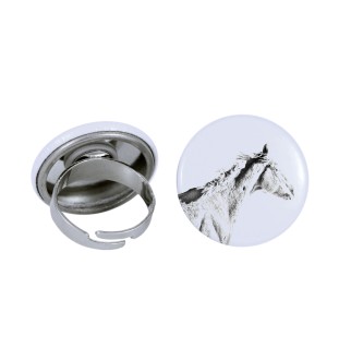 Koń pełnej krwi angielskiej pierścionek z koniem mały Art-Dog