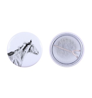 Pur-sang ornement de chemise, broche pour sac, cadeau idéal avec la possibilité d'ajouter votre propre graphisme de la marque Art-Dog