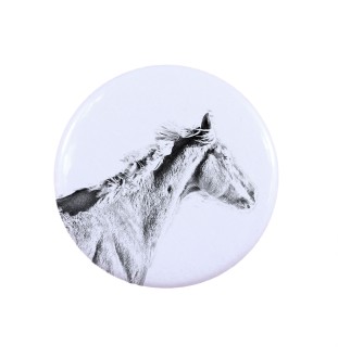 Pur-sang ornement de chemise, broche pour sac, cadeau idéal avec la possibilité d'ajouter votre propre graphisme de la marque Art-Dog