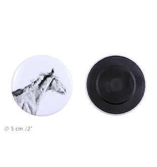 Thoroughbred - magnet with a horse, a unique imprint of the Art-Dog horse brand