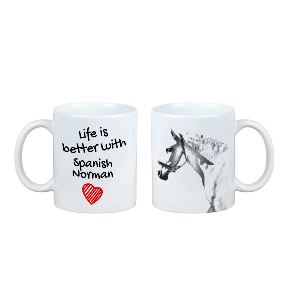 Spanischer Normanne - Tasse mit Pferd, Tasse mit Bild, personalisiertes Geschenk der Marke Art-Dog
