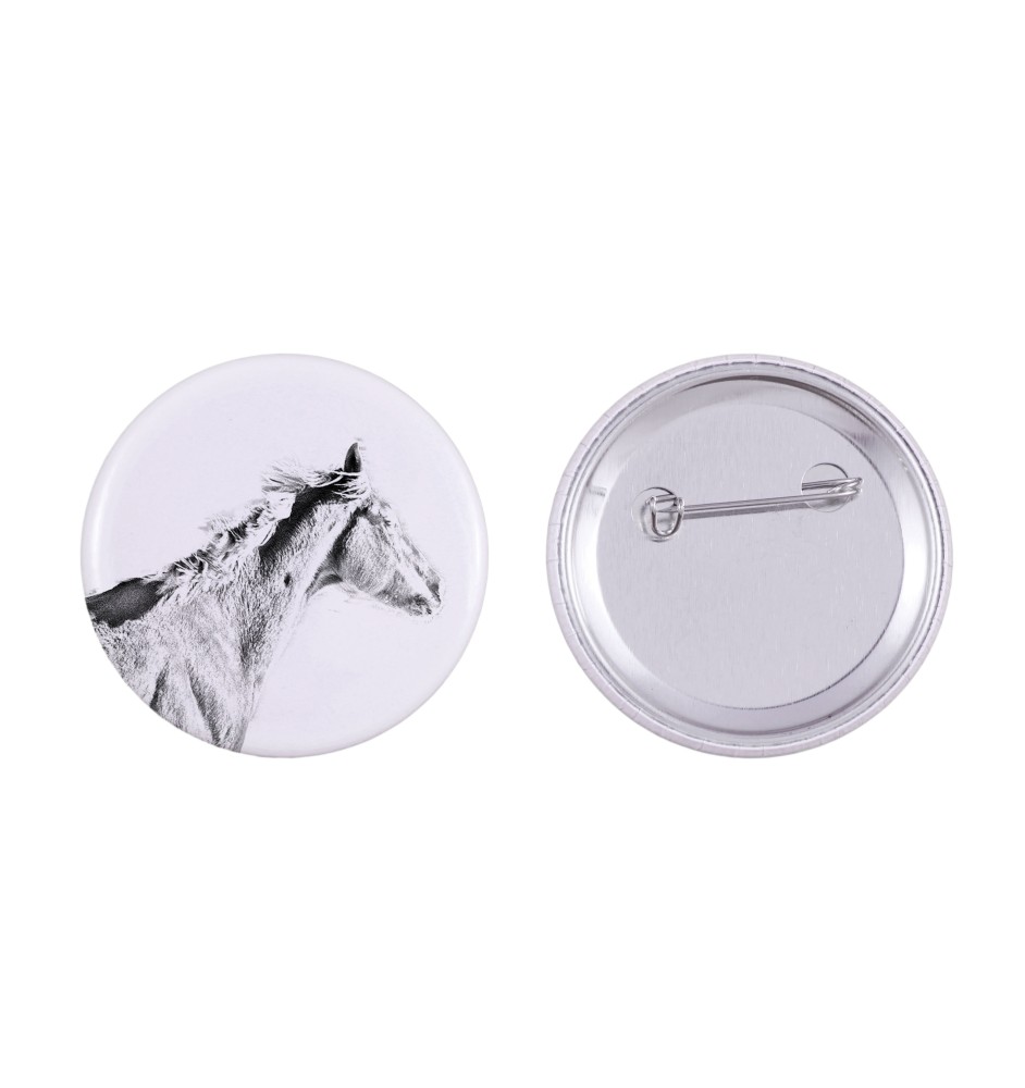 Koń pełnej krwi angielskiej przypinka z koniem duża Art-Dog