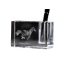 Thoroughbred - Pen stand, crystal organiser with picture of a horse, unique desk decoration by Art-Dog brand
