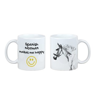 Spanischer Normanne - Becher mit Pferd, fröhlicher Becher für Hundefreunde, personalisiertes Geschenk der Marke Art-Dog