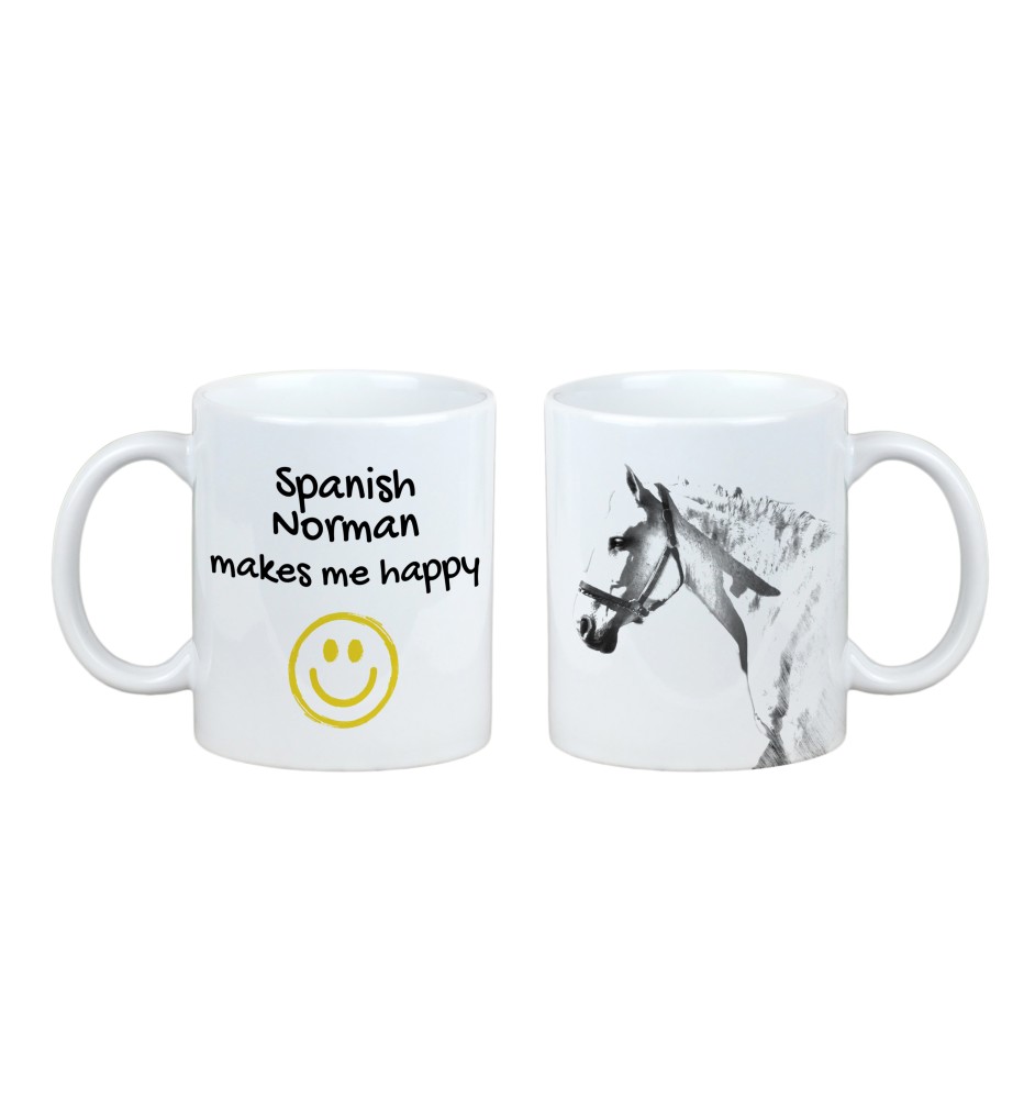 Normand espagnol - tasse avec un cheval, une tasse joyeuse pour les amoureux des chiens, un cadeau personnalisé de la marque Art-Dog