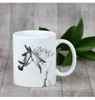 Normand espagnol - tasse avec un cheval, une tasse joyeuse pour les amoureux des chiens, un cadeau personnalisé de la marque Art-Dog