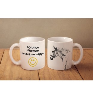 Spanish Norman - cup with a horse, a cheerful cup for a dog lover, a personalized gift from the Art-Dog brand