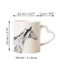 Thoroughbred - cup with a dog, adorable cup with a heart-shaped handle, universal gift from the Art-Dog brand
