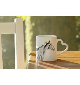 Pur-sang - tasse avec chien, une tasse adorable avec une anse en forme de cœur, un cadeau universel de la marque Art-Dog