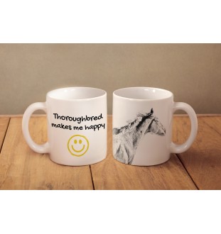 Vollblut - Becher mit Pferd, fröhlicher Becher für Hundefreunde, personalisiertes Geschenk der Marke Art-Dog