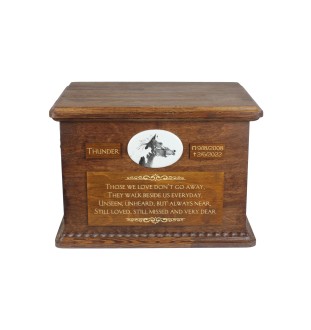 American Paint Horse Urn für Pferdeasche, personalisierte Urne mit Foto, große Box für Pferdeasche von der Marke Art-Dog